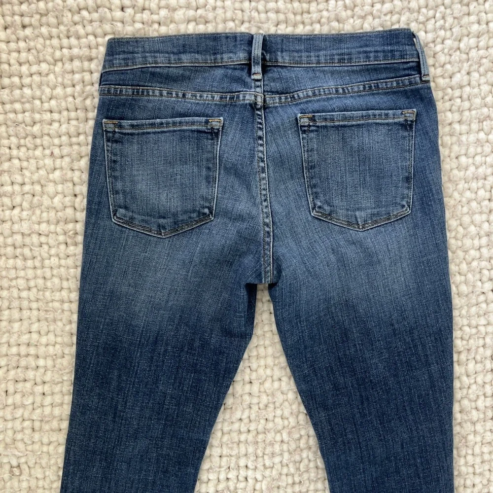 FRAME Size 28 Le Skinny de Jeanne Dark Wash Mid Rise Denim Ankle Jean - Picture 5 of 11